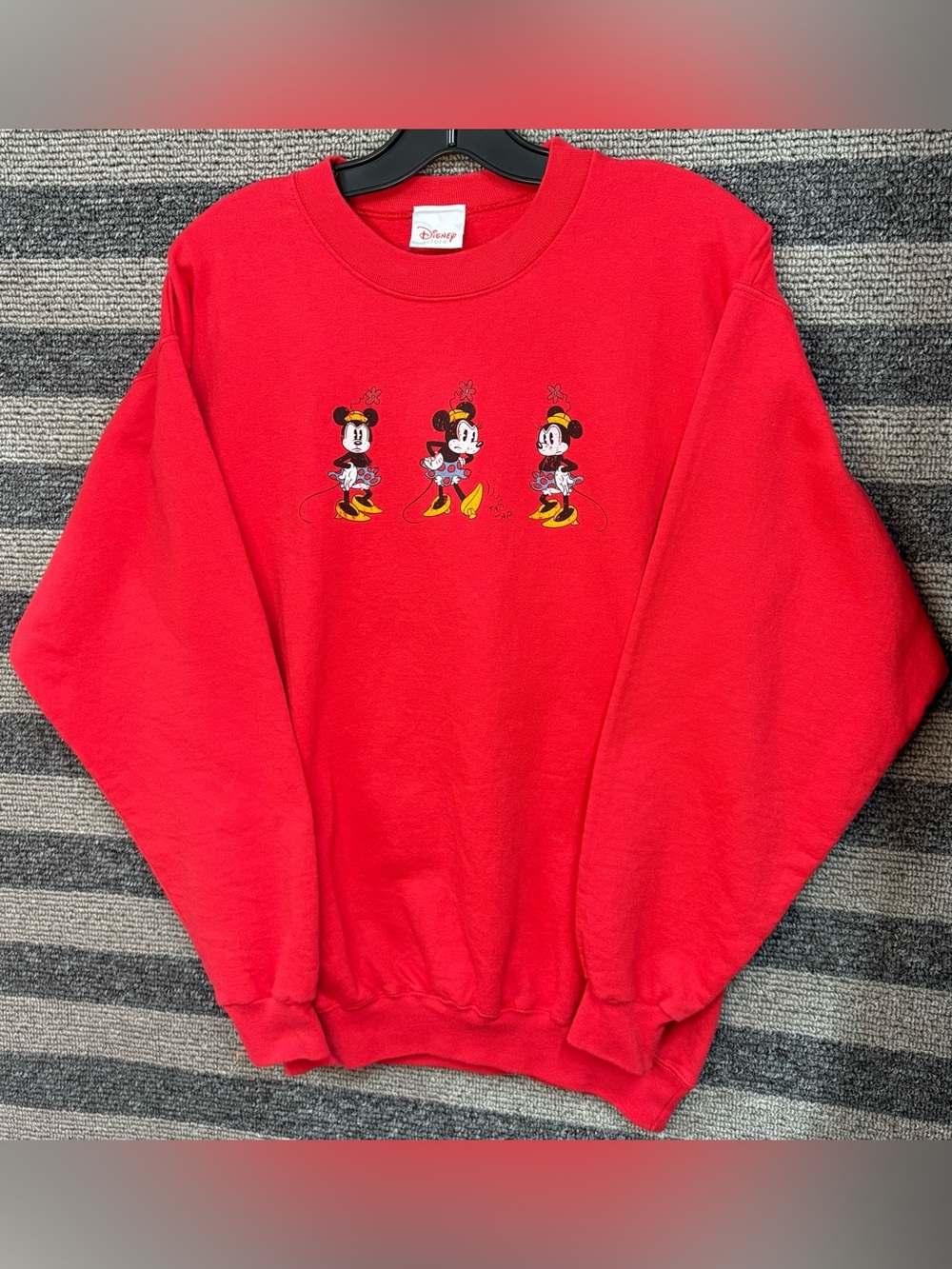 Vintage 90’s Disney Red Minnie Mouse Crewneck Sweatshirt Men’s Large EUC